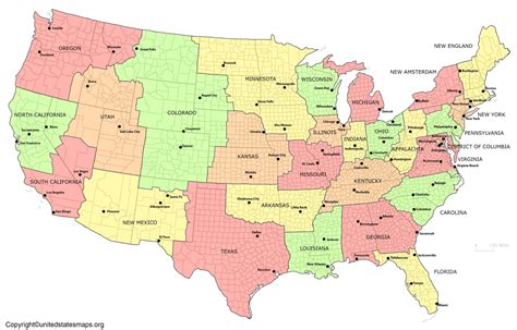 continental us map.